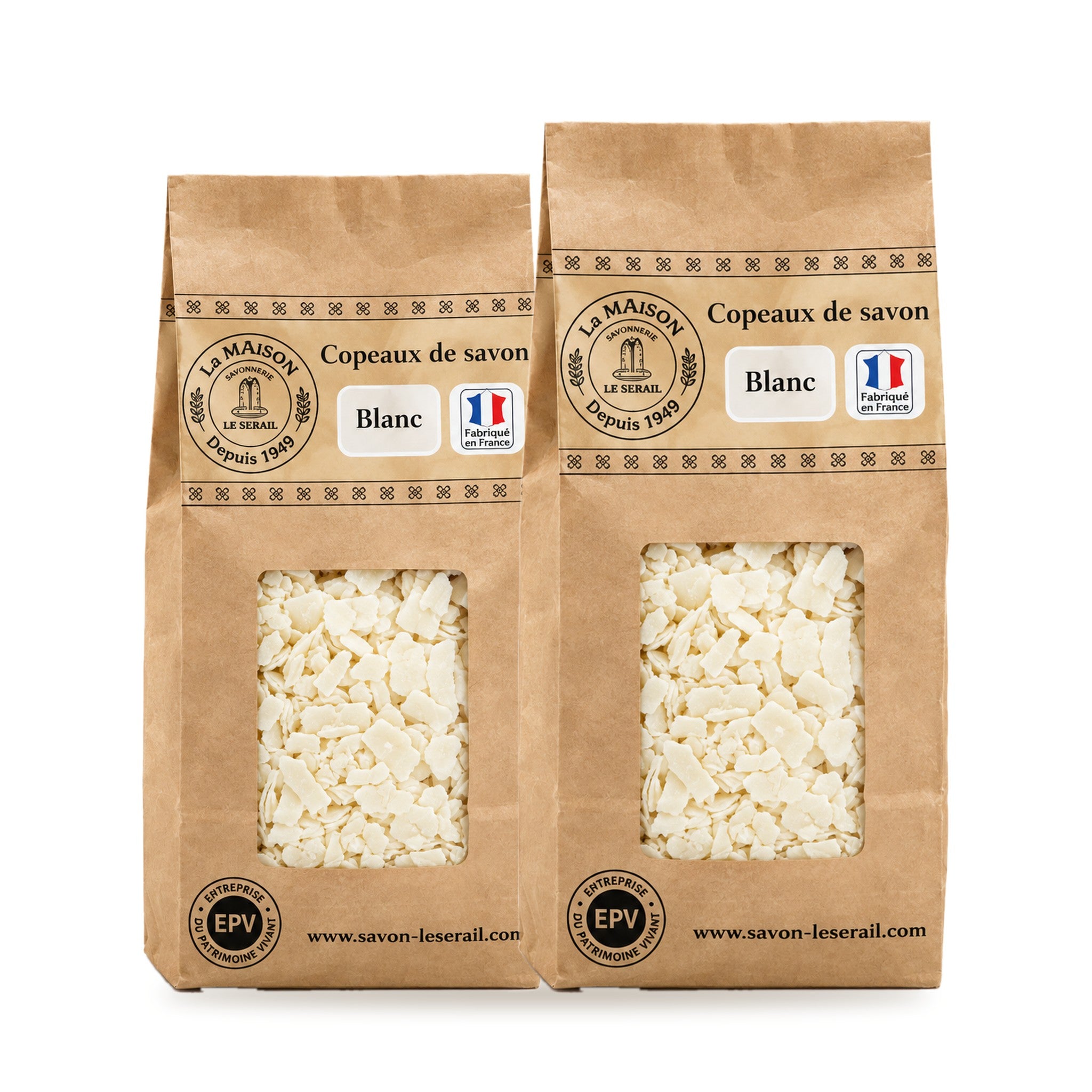 Sachets kraft de copeaux de savon de Marseille